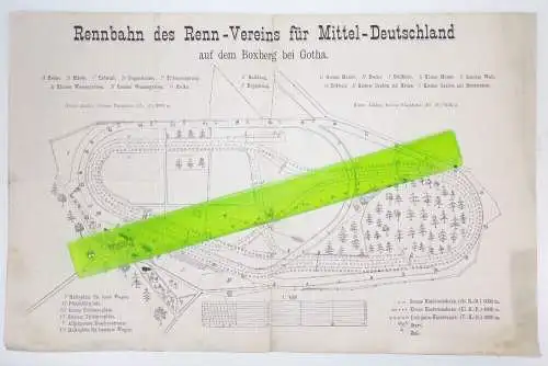 Programm Pferde Rennen zur Gotha 1889 Boxberg Pferdesport 