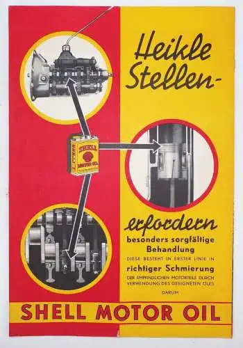 Shell Gelb Rot Heft Nachrichten Zeitschrift  Nr 1 von 1936  Oldtimer