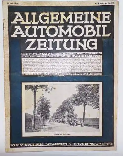 Allgemeine Automobil Zeitung Nr 28 von 1916 Oldtimer