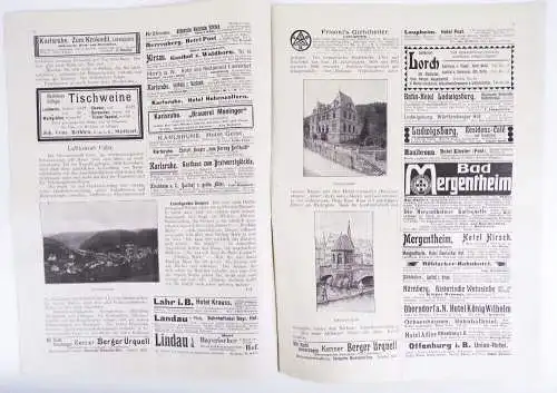 Württembergische Eisenbahn Zeitung Nr 38 von 1907 Stuttgart Fremdenblatt Bäder Z