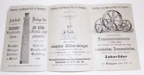 Prospekt Thüringer Gewerbe und Industrie Ausstellung Erfurt 1894 Maschinen