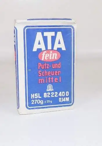 ATA Putz und Scheuermittel DDR 270 gr VEB Waschmittelwerk Genthin Reklame