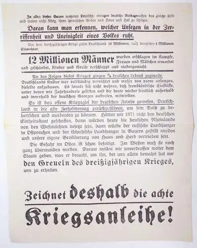 Flugblätter Kriegsanleihe 5 Stück  Anton Hoffmann München 1 Wk