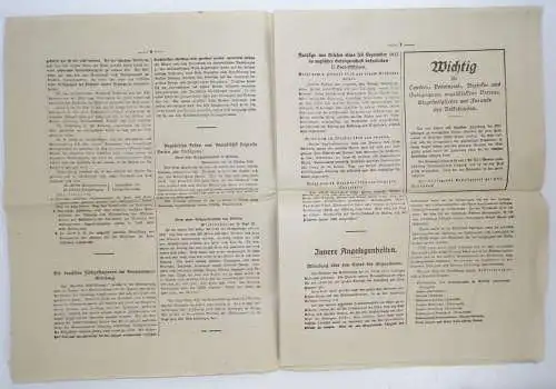 Aufruf Protestwoche 1919 Volksbund Schutz Kriegsgefangene Zivilgefangene