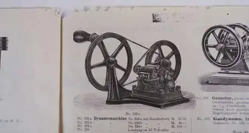 Prospekt Wolff u Ricks Berlin Dynamomaschinen elektrische Apparate 1900 er