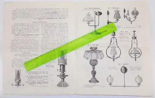 Prospekt Wolff u Ricks Berlin Dynamomaschinen elektrische Apparate 1900 er