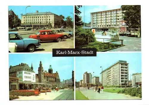 Ak Karl Marx Stadt Interhotel Moskau 1973 Chemnitzer Hof