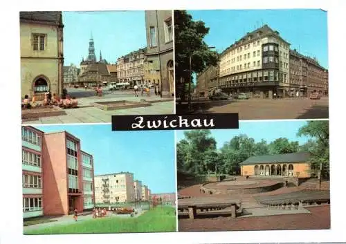 Ak Zwickau 1973 Blick zum Markt Ringkaffee Stadtteil Eckersbach