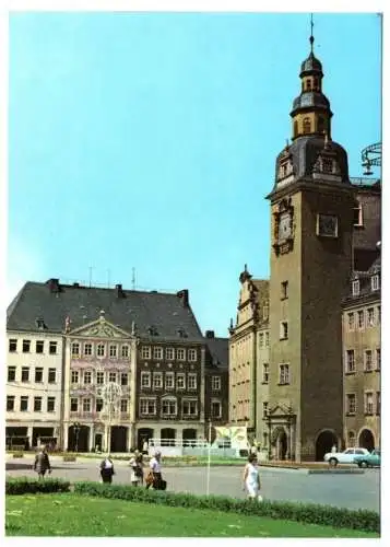 Foto Ak Karl Marx Stadt 1974 Pressekaffee am Markt Chemnitz