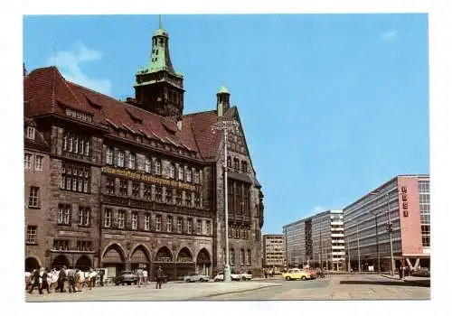 Foto Ak Markt mit Rathaus 1971 Karl Marx Stadt