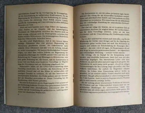 Fester Bruderbund eint unsere Völker 1974 DDR Politik Heft