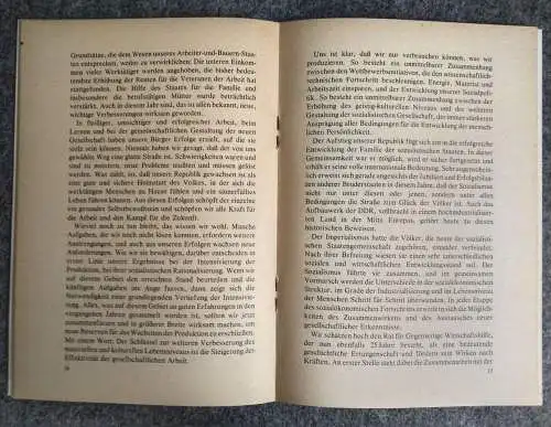 Erich Honnecker Siegesbewußt auf sozialistischem Weg 1974 DDR Politik Heft