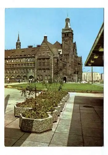 Foto Ak Karl Marx Stadt 1971 Blick zum Rathaus