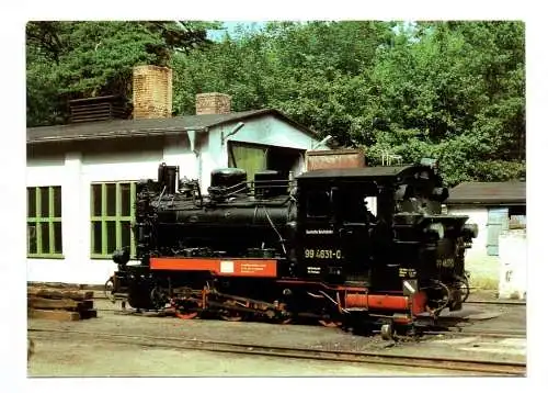 Foto Ak Schmalspurlok BR 99 4631 Bahnhof Göhren Rügen 1980