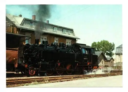 Foto Ak Güterzug Tenderlokomotive 86 1501-5 Dampflok Crottendorf 1987