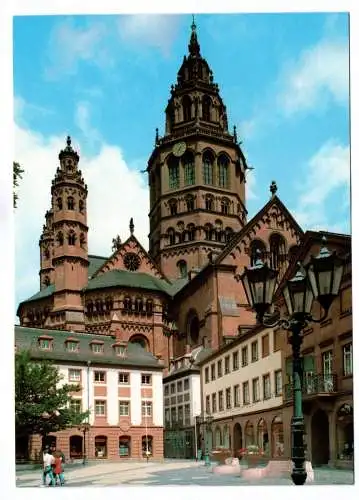 Foto Ak Mainz am Rhein Partie am Dom