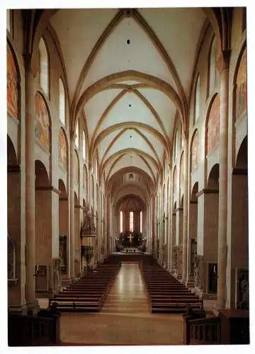 Foto Ak Dom zu Mainz Mittelschiff mit Westchor