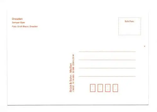 Foto Ak Dresden Semper Oper 1987