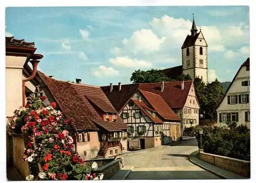 Foto Ak Mössingen am Fuße der Schwäbischen Alp Kirchstraße