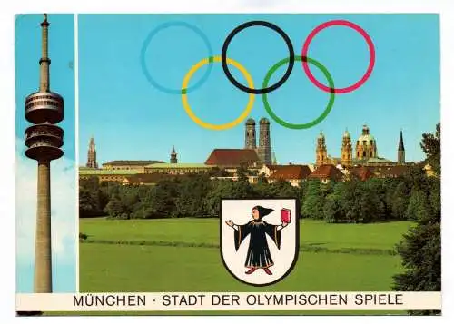 Ak München Stadt der olympischen Spiele Englischer Garten