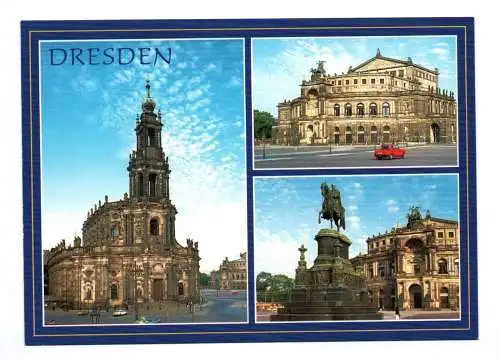 Ak Dresden Kathedrale ehem katholische Hofkirche Semperoper König Johann Denkmal