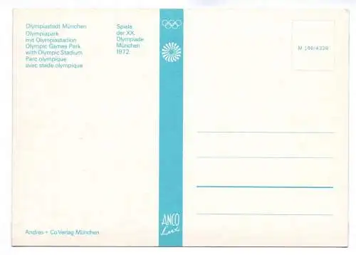 Foto Ak Olympiastadt München Olympiapark mit Olympiastadion 1972