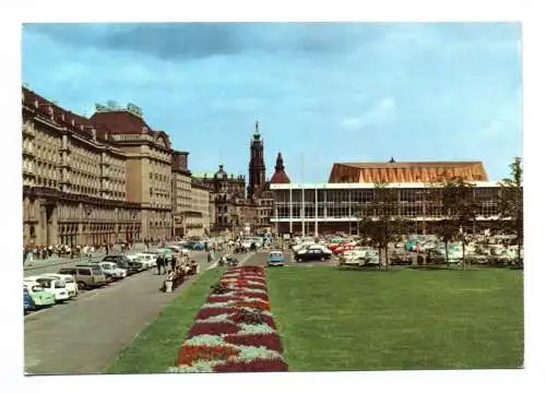 Foto Ak Altmarkt mit Kulturpalast Dresden