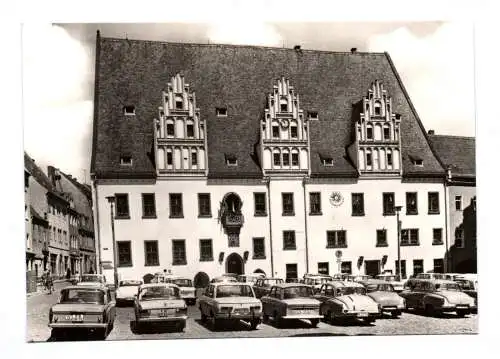 Foto Ak Meißen Markt mit Rathaus 1973