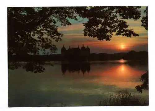 Foto Ak Barockschloß Moritzburg bei Dresden Abendstimmung 1973