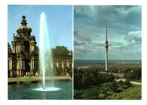 Ak Dresden Kronentor des Zwingers Fernsehturm 1973