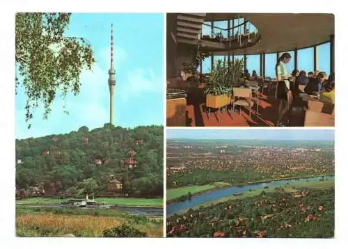 Ak Fernsehturm Dresden Innenansicht Blick vom Fernsehturm 1981