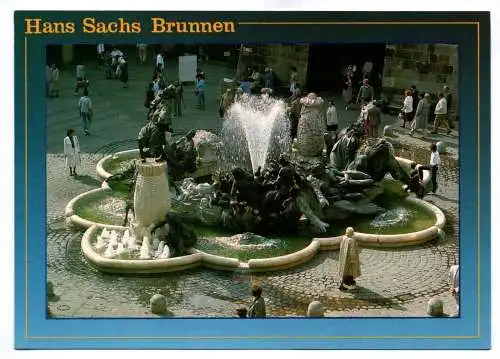 Ak Hans Sachs Brunnen Nürnberg