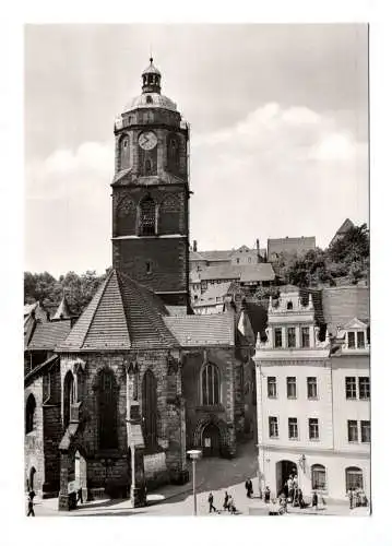 Foto Ak Meißen Frauenkirche am Markt 1975