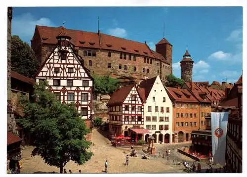 Foto Ak Blick auf die Kaiserburg vom Albrecht Dürer Haus Nürnberg