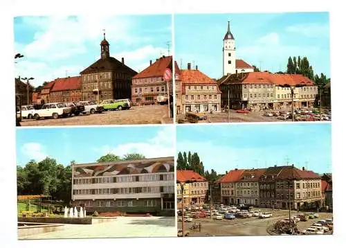 Ak Bischofswerda Maktplatz Rathaus Stadtkirche Apotheke 1983