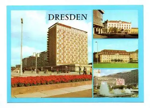 Ak Dresden Hotelneubauten Prager Straße Johanneum Hotel Gewandhaus 1981