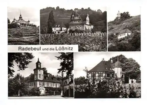 Ak Radebeul und die Lößnitz 1982 Spitzhaus Bennoschlößchen Jakobstein