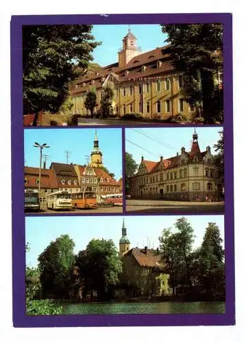 Ak Pulsnitz Klinik für Lungenkrankheiten Schloßteich Blick zur Kirche 1983