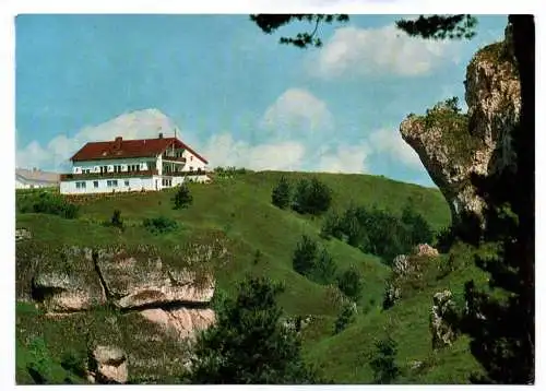 Foto Ak Terrassen Cafe Pension Schrottenberg Pottenstein Fränkische Schweiz