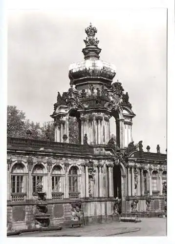 Foto Ak Der Zwinger Kronentor Hofseite 1984 Dresden