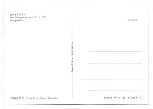 Foto Ak Der Zwinger Wallpavillon 1985 Dresden