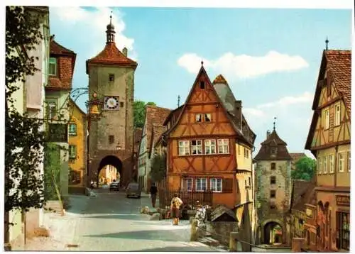 Foto Ak Rothenburg ob der Tauber Sieberturm Kobolzeller Tor