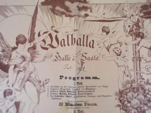 Halle Saale Walhalla Variete Programm 1892 Zirkus Aushang