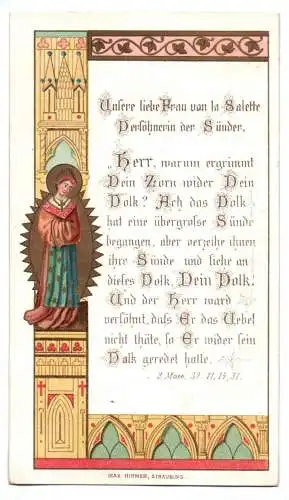 Altes Heiligenbild Seraphisches Liebeswerk Altötting Bayern holy card um 1900