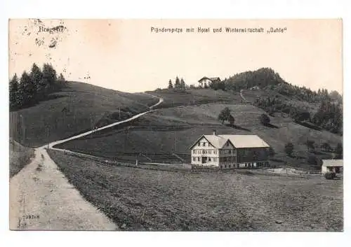 Ak Bregenz Pfänderspitze mit Hotel und Winterwirtschaft Dahle 1928