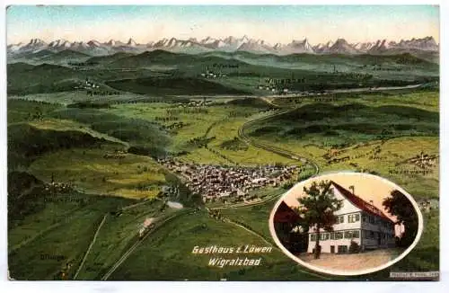 Ak Wigratzbad Opfenbach Gasthaus zum Löwen 1918 Schwaben Scheidegg