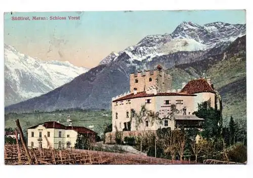 Ak Meran Schloss Vorst Südtirol 1913