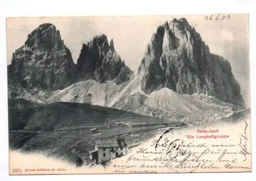 Litho Ak Gruss aus den Grödenthal 1903 Dolomiten Südtirol Grödental