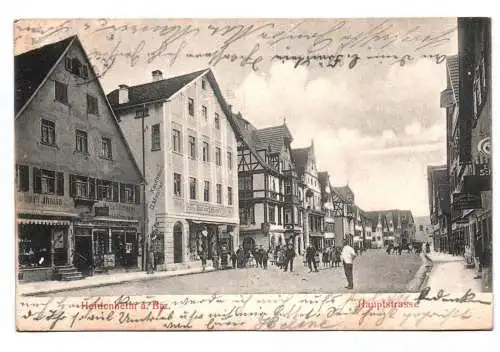 Litho Ak Heidenheim an der Brenz Hauptstrasse um 1910