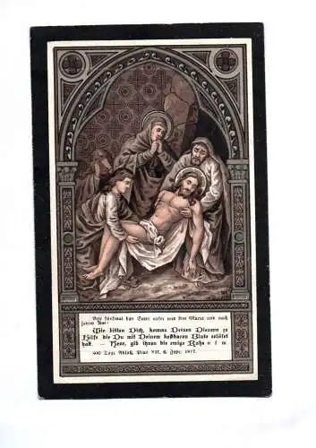 Sterbebild Pfarrhaushälterin Rieden 1888 Heiligenbild holy card